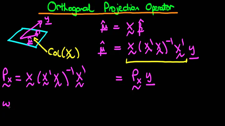 Orthogonal Projection Operator in Least Squares - part 1
