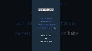 Blue Jeans by Lana Del Rey #karaoke #karaokewithlyrics #shorts #bluejeans #lanadelrey