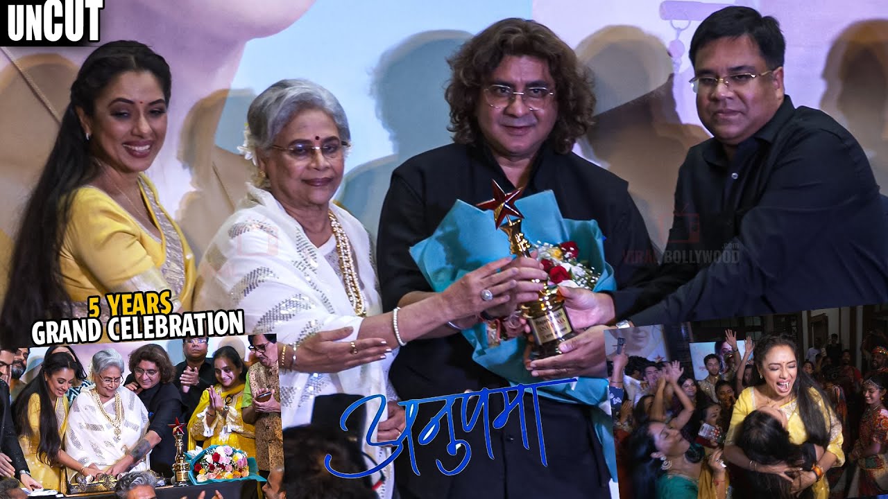 UNCUT - Anupama Serial 5 Years Of Grand Celebration | Cake Cutting | Rupali Ganguly, Gaurav Khanna