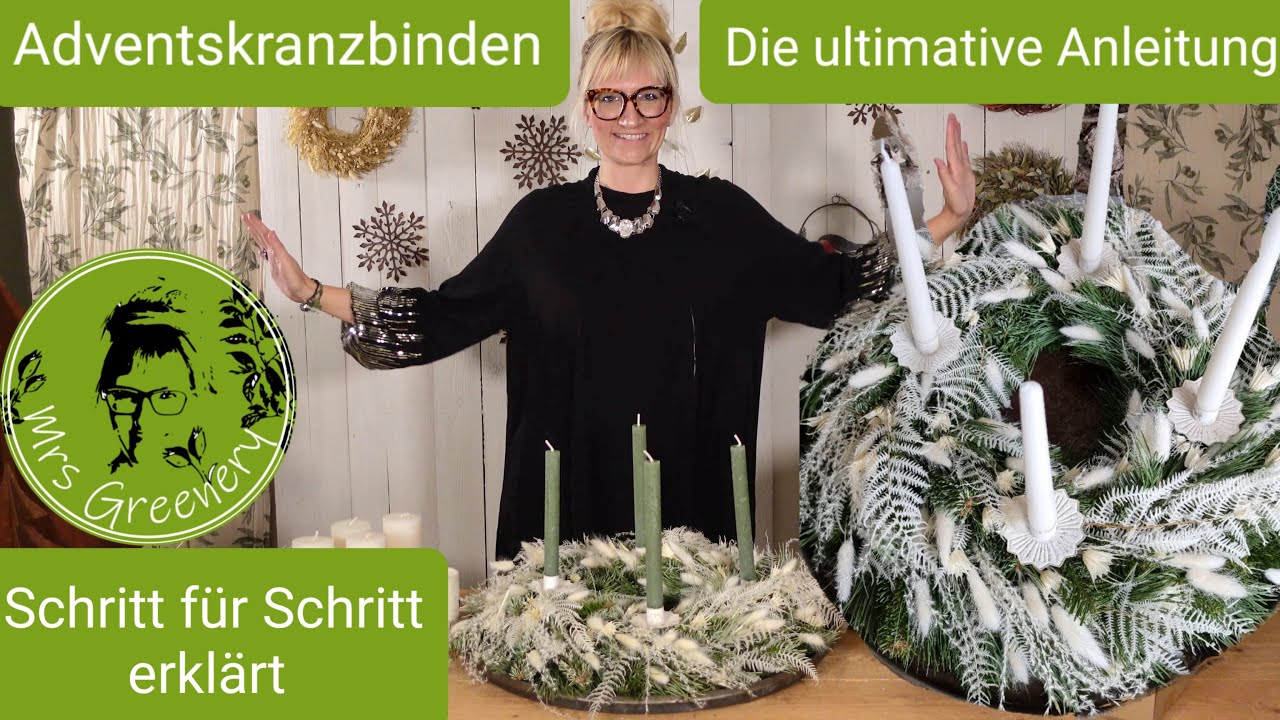 DIY Video: Adventskranz binden mit Mrs Greenery - Mrs Greenery