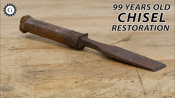 Antique Rusty Chisel Restoration