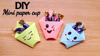 DIY MINI PAPER CUP / Paper Crafts For School / Papar Craft / Easy Origami Paper Cup / Origami
