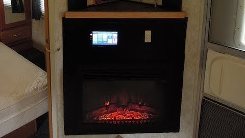 RV Camper Motorhome Electric fireplace install Plus