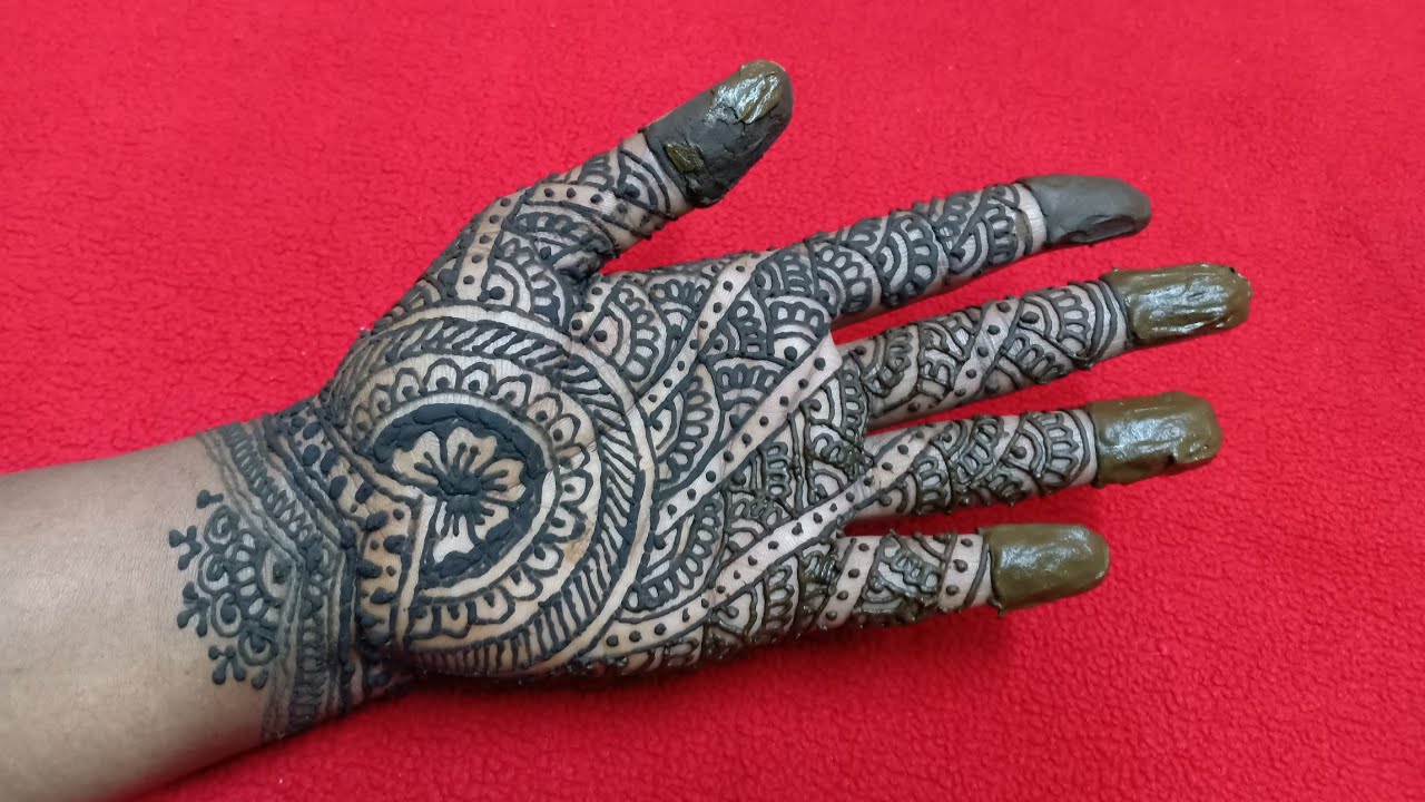 Simple Palm Mehndi Design For Beginners Front Back Hand