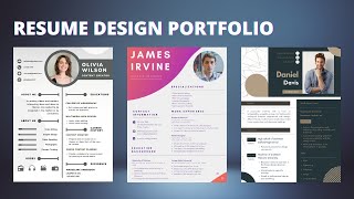 Résumé /  Resume  - Beautiful and Eye-catching Resume designs - sample resume designs templates.