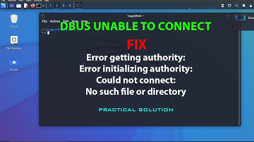 LINUX: Error initializing authority: Could not connect: No such file or directory