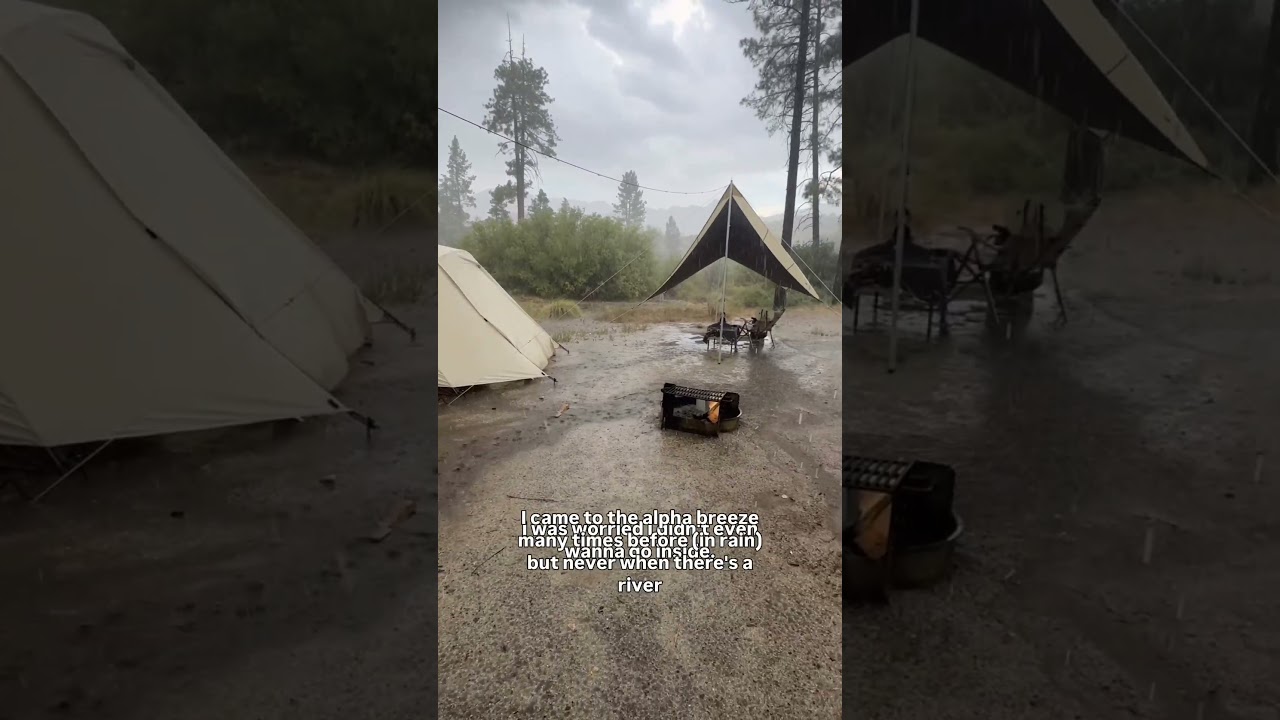 Snow Peak saved the trip! Some heavy rain was no match for the Alpha Breeze