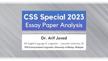 CSS Special 2023 - Essay Paper Analysis