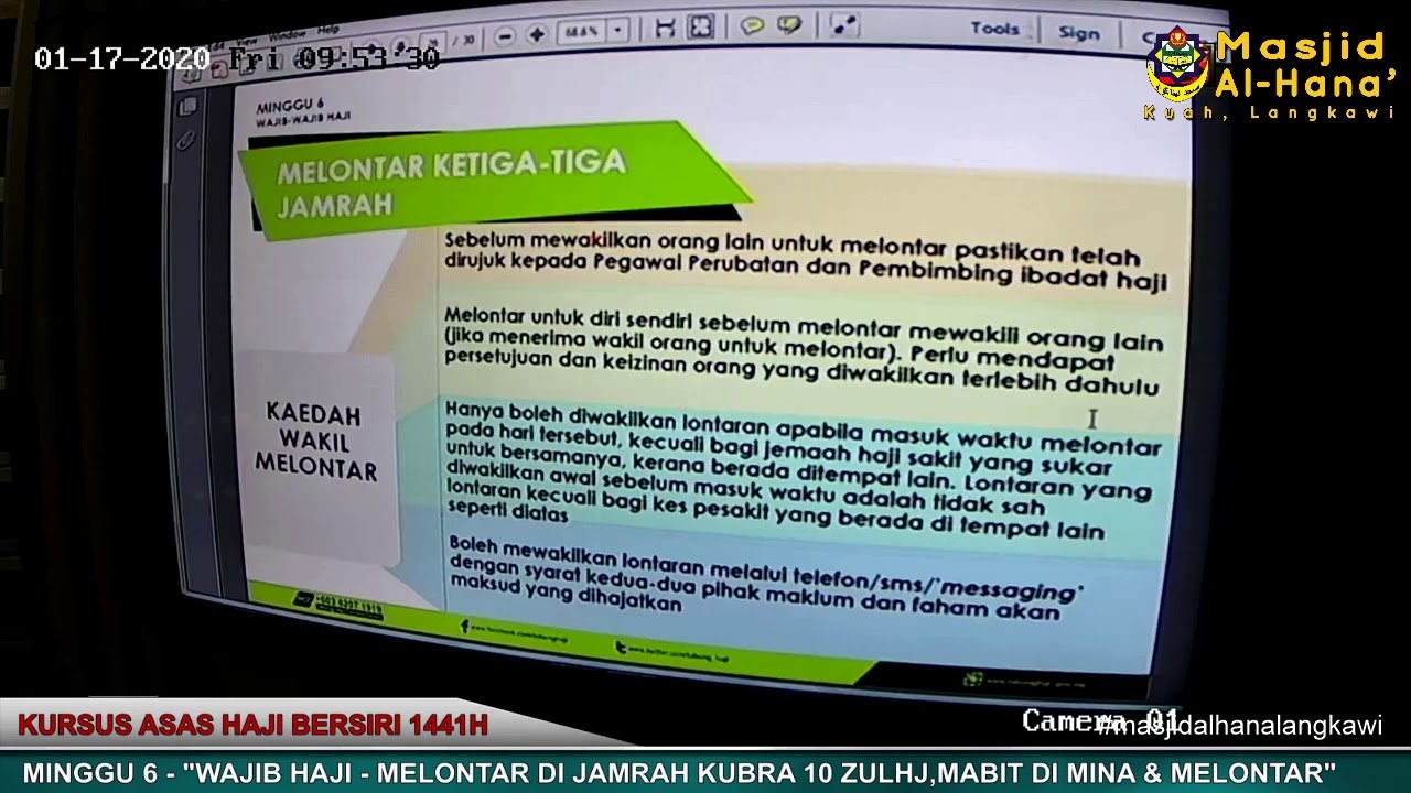 Kursus Asas Haji 2020 : Tempat kursus nama penceramah bil ...