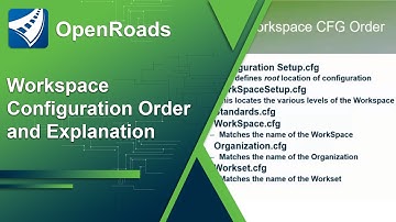Navigating OpenRoads Designer Workspaces 03: WorkSpace Configuration Order and Explanation