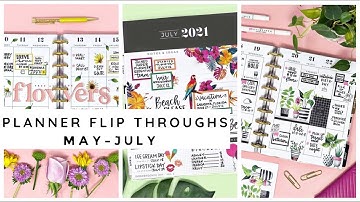 PLANNER FLIP THROUGHS | CLASSIC & MEMORY KEEPING MAY- JULY  | THE HAPPY PLANNER