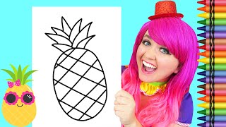 Coloring a Pineapple | Crayons
