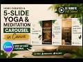 How I Created a 5-Slide Yoga &amp; Meditation Carousel in Canva | Step-by-Step Canva Tutorial