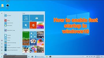 Windows 10 - How to enable fast startup