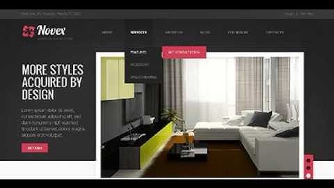 Preview White _ Black Interior Design Drupal Theme by Oldm