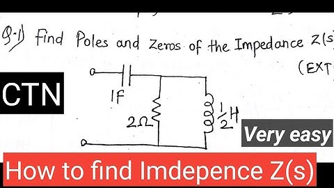 How to find Z(s) impedance of a network / CTN/Network function