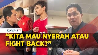 Erick Thohir Bakar Semangat Pemain Indonesia di Ruang Ganti Usai Kalah dari Uzbekistan