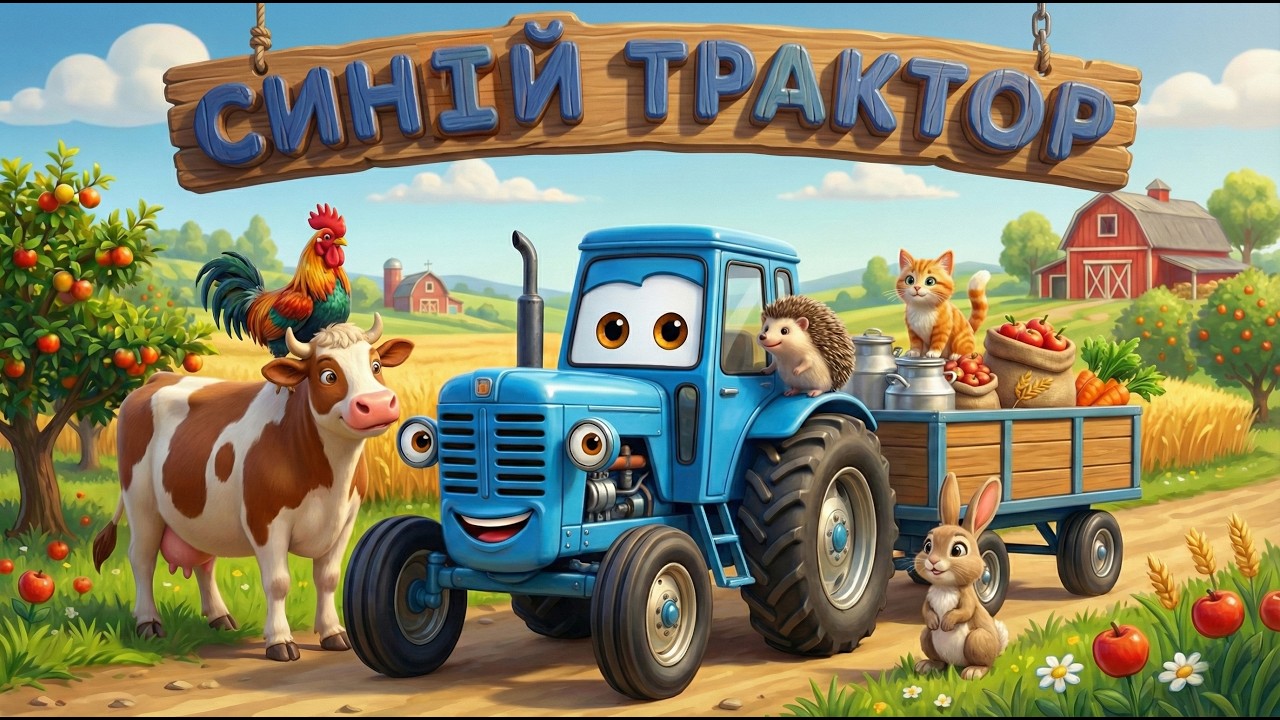 Синій Трактор 🚜 Весела Дитяча Пісенька | Пісні для Малюків Українською