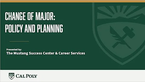 Change of Major at Cal Poly