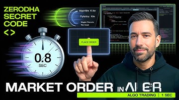 Place Zerodha Market Orders in UNDER 0.8 Seconds Using Python | Algo Trading with Kite Connect