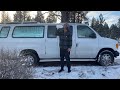 Winter camping van tour