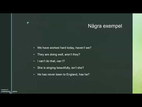 Engelsk grammatik på svenska - Question tags