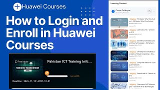 Huawei course | How to login and enroll in course after registration