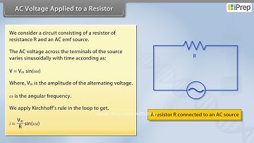 AC Voltage Applied to a Resistor | Alternating Current | Physics | Class 12th | iPrep