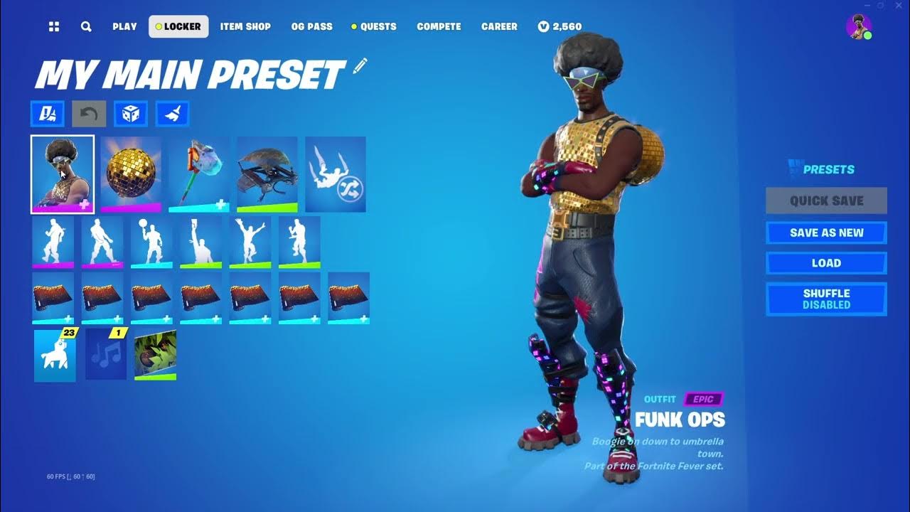 How to Create Locker Presets in Fortnite Shuffle Skins YouTube