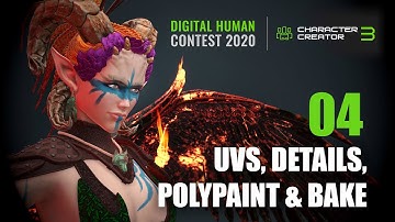 CC Digital Human Contest 2020: 04. UV´s, DETAILS, POLYPAINT & BAKE TEXTURES