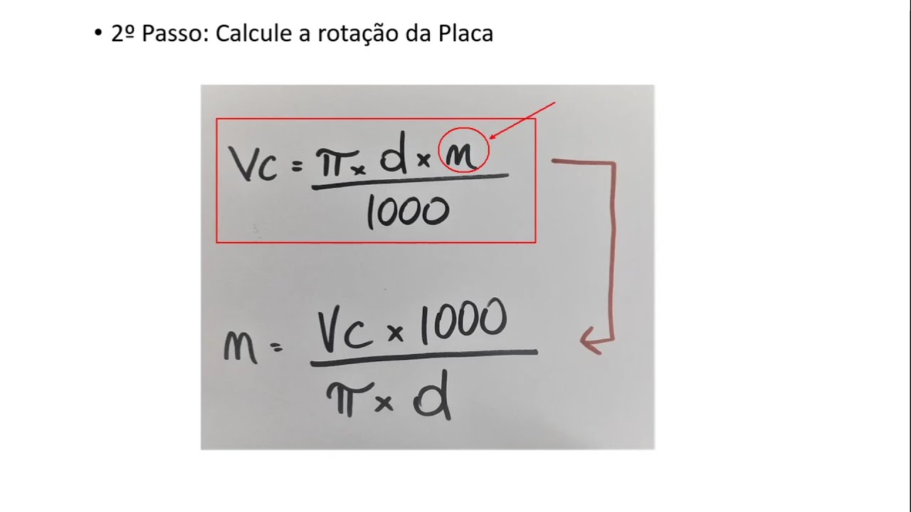 Formula De Rpm Usinagem - Cálculo para a seleção da rotação da placa (rpm) - YouTube