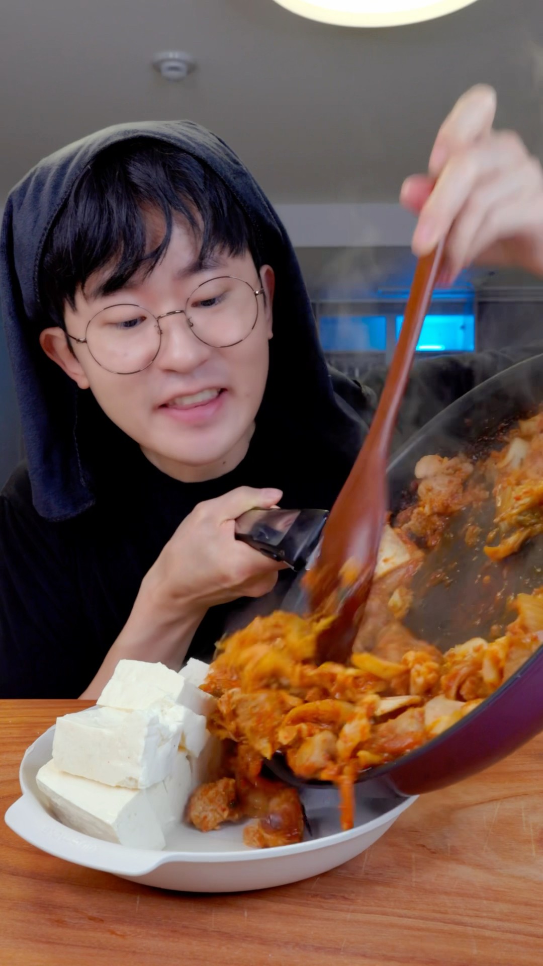 How to make tofu fried kimchi