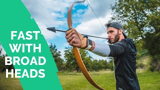 How to be FAST with BROAD HEADS! 2 arrows in 1 second!