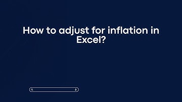 How to adjust for inflation in Excel?
