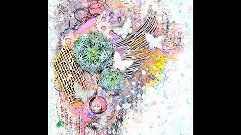 ♬ Mixed Media Altered Canvas For Shimmerz