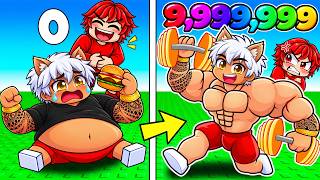 OKULA GİDERKEN Her Saniye +1 KASLANDIM! 💪😱 | Roblox