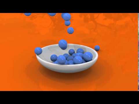 First experiment with rigidbody particles