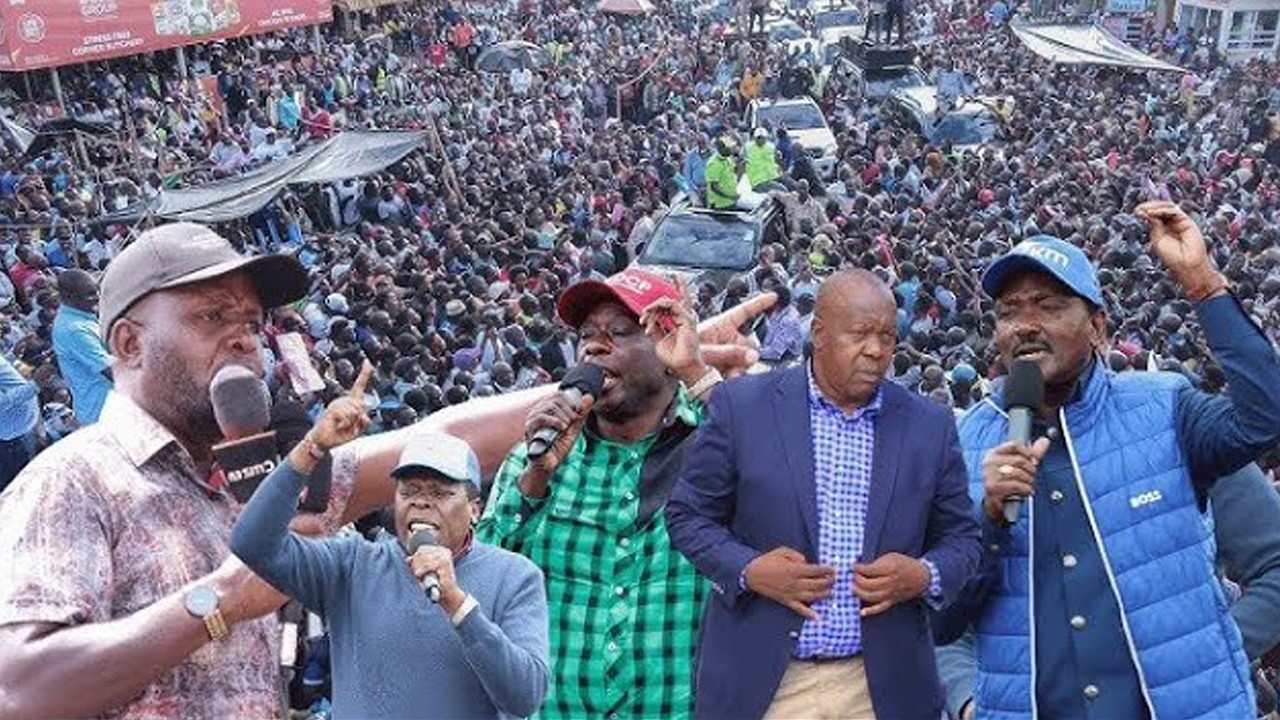 LIVE: D3, UNITED ALTERNATIVE GOVT MATIANG'I, GACHAGUA, KALONZO & KARUA IN KISII ANNOUNCING CANDIDATE