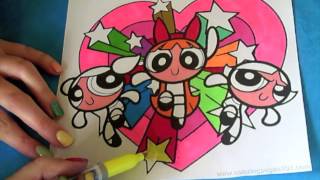 Lets Color The Powerpuff Girls Lets Get Coloring Blossom, Buttercup And Bubbles