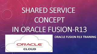 Shared Service Model In Oracle Fusion-R13