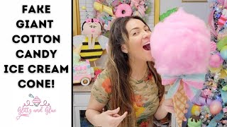 Fake Cotton Candy Ice Cream DIY, Fake Bake