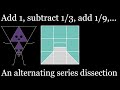 Alternating Geometric Series: Powers of -1/3 (visual proof)