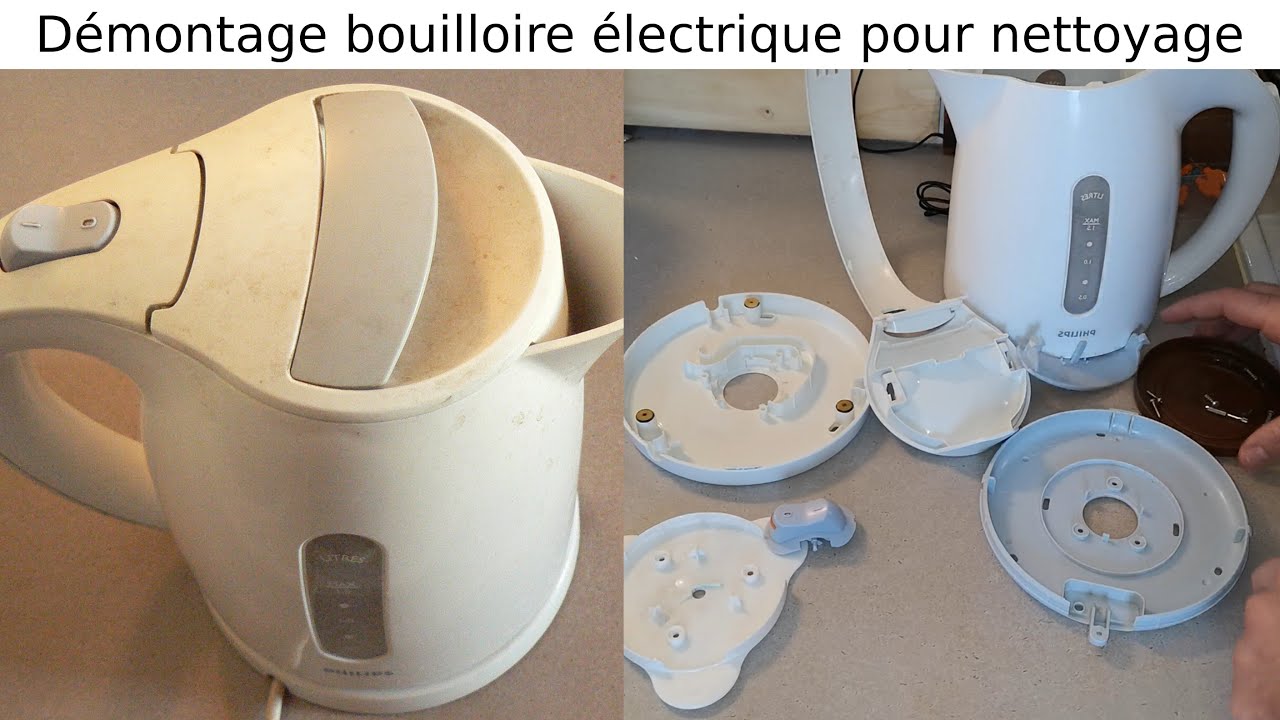 Comment démonter entièrement une bouilloire électrique pour la nettoyer à  fond. Philips HD4646 230V 