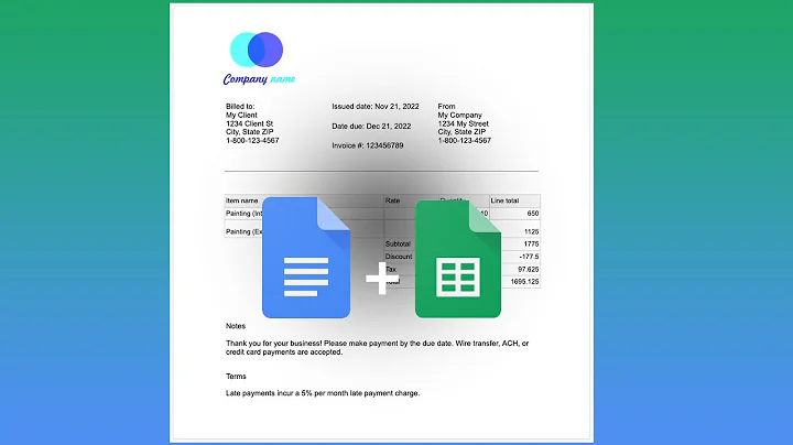 How to Create an Invoice Using Google Docs and Google Sheets