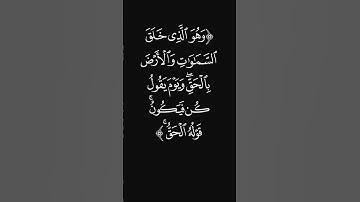 (قوله الحق) #قرآن #سورة_الأنعام #عبدالرحمن_ريس #ليدّبّروا_آياته #راحة_نفسية #شاشه_سوداء #quran
