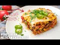 Healthy vegetarian mexican casserole with rice  beans