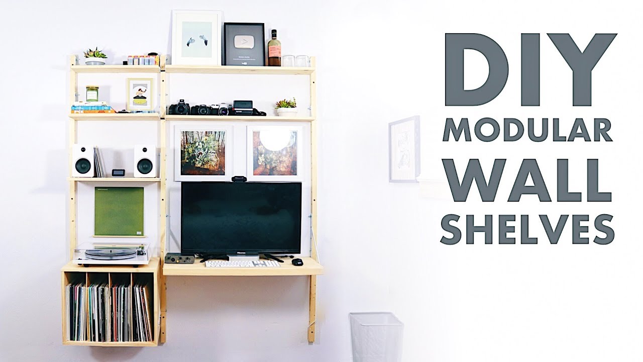 Diy Modern Wall Shelf Desk Metal And Plywood Modern Builds