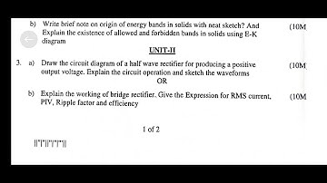 jntuk r23  & Autonomous - 2nd btech - Set1 Electronic devices and circuits - Ece branch only