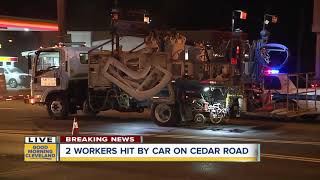 2 construction workers hit by car in South Euclid