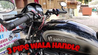 👉handlebar install🔥 Hero Splendor bs6 | इसको लगा डाला Ride Jinga Lala 🤓 full modified splendor😍